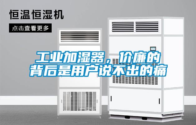 工業(yè)加濕器，價廉的背后是用戶說不出的痛