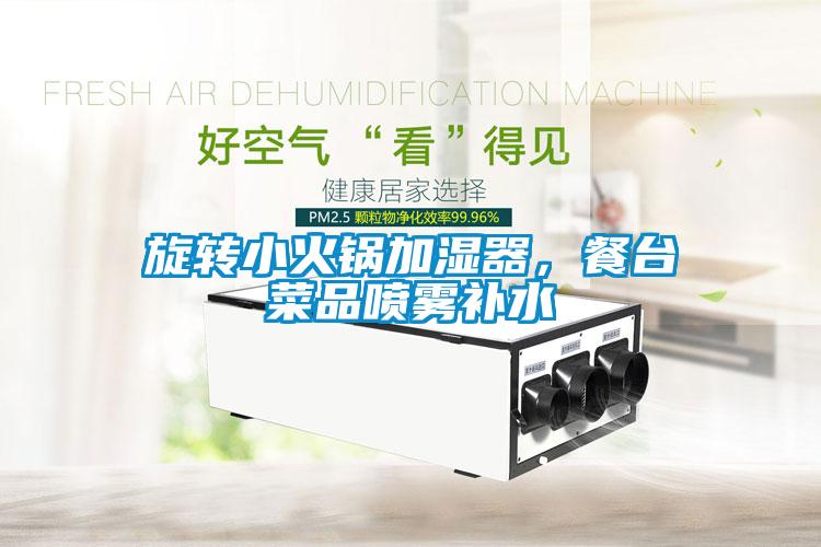 旋轉(zhuǎn)小火鍋加濕器，餐臺菜品噴霧補水