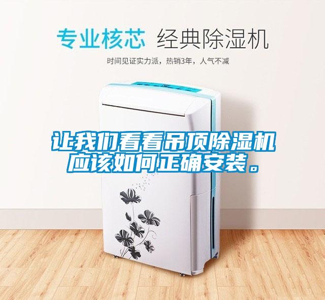 讓我們看看吊頂除濕機應該如何正確安裝。