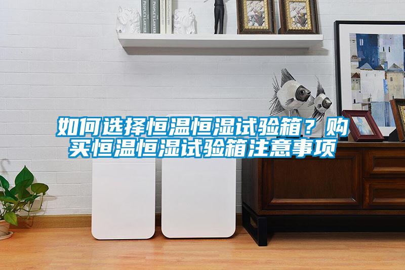 如何選擇恒溫恒濕試驗箱？購買恒溫恒濕試驗箱注意事項