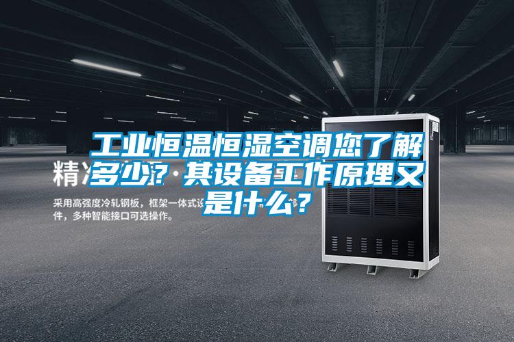 工業(yè)恒溫恒濕空調您了解多少？其設備工作原理又是什么？