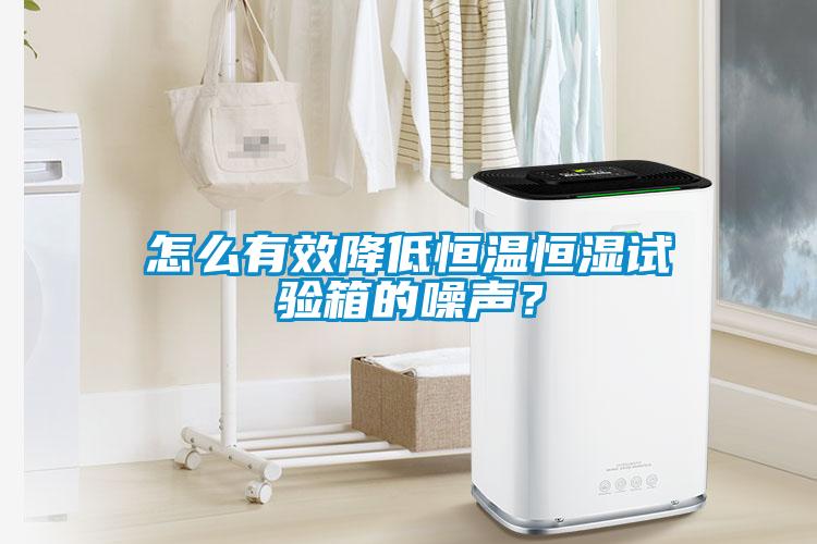 怎么有效降低恒溫恒濕試驗箱的噪聲？