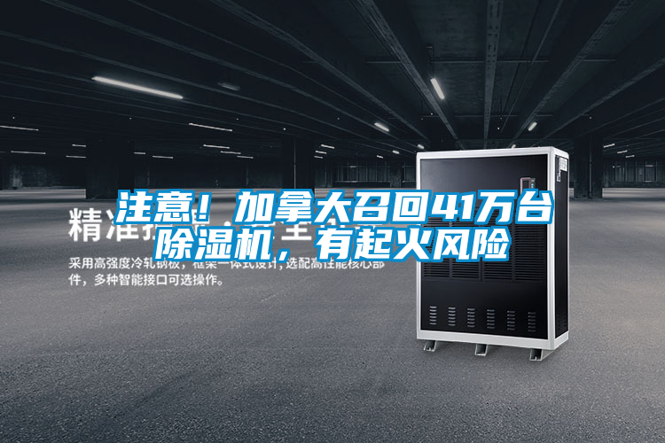 注意！加拿大召回41萬臺除濕機，有起火風險