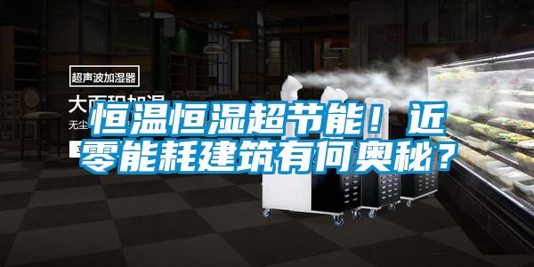 恒溫恒濕超節(jié)能！近零能耗建筑有何奧秘？