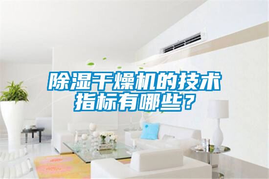 除濕干燥機的技術指標有哪些？