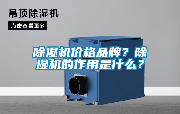 除濕機價格品牌？除濕機的作用是什么？