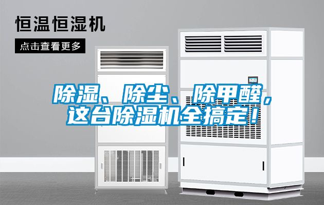 除濕、除塵、除甲醛，這臺(tái)除濕機(jī)全搞定！