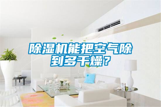 除濕機能把空氣除到多干燥？