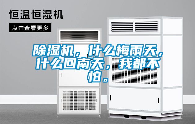 除濕機，什么梅雨天，什么回南天，我都不怕。
