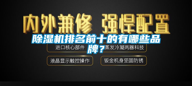 除濕機排名前十的有哪些品牌？